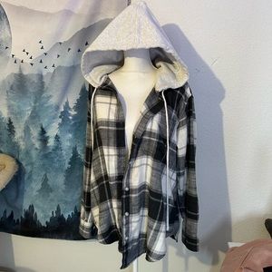 American eagle hoodie flannel